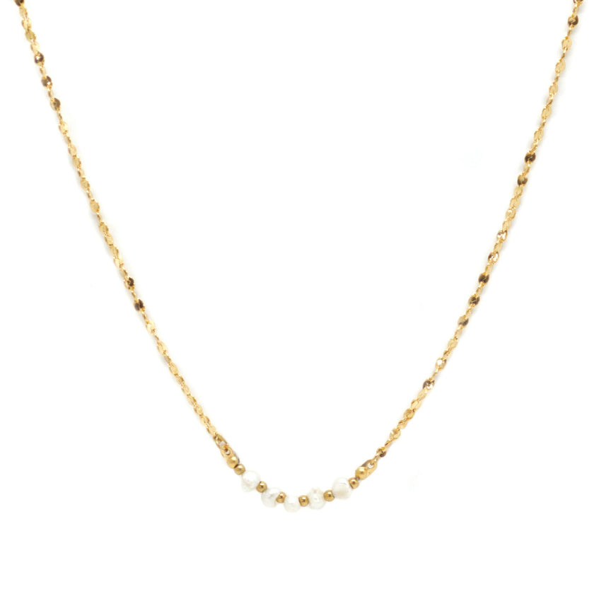 Pearl & Chain Necklace~ Salty Shells