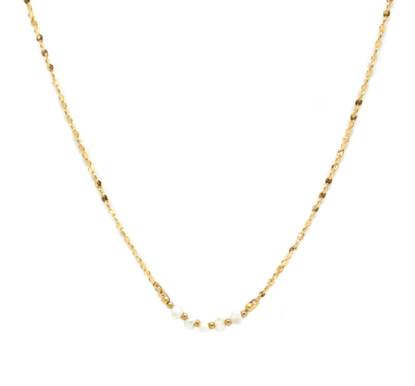 Pearl & Chain Necklace~ Salty Shells