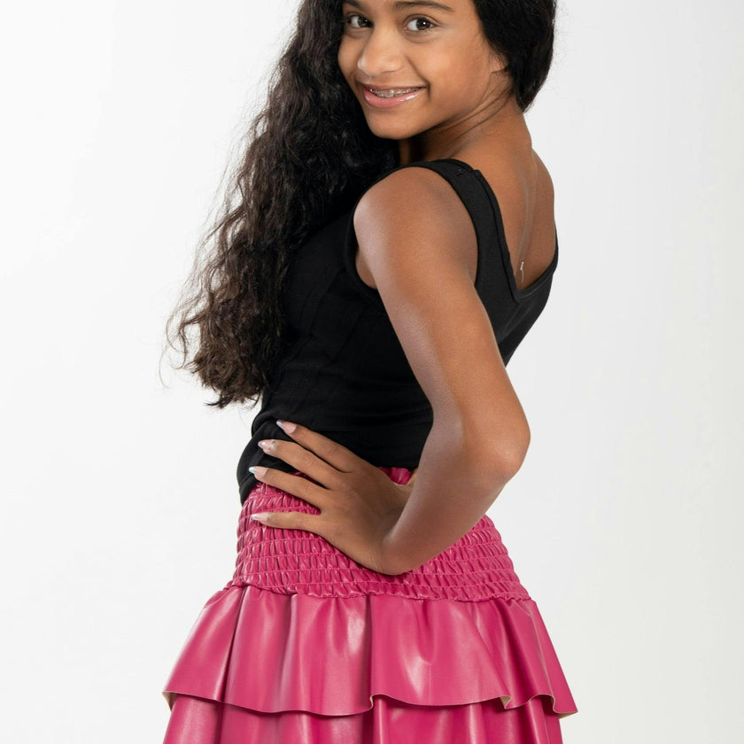 Kids Leather Julia Skirt