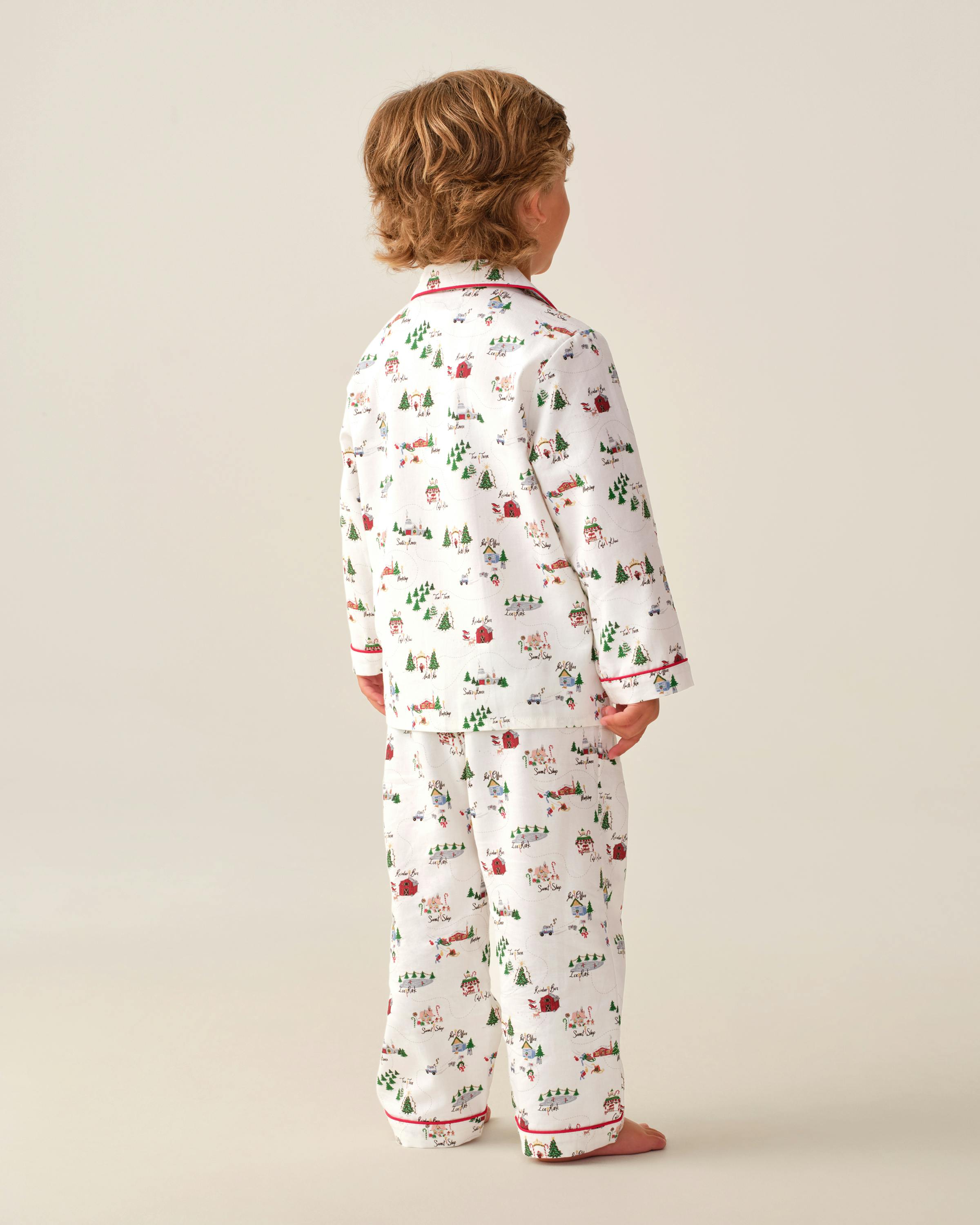 Kid's Twill Pajama Set in North Pole Chronicles