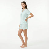 Cloud Stripe Short Sleeve & Shorts Bamboo Women's Pajama Set