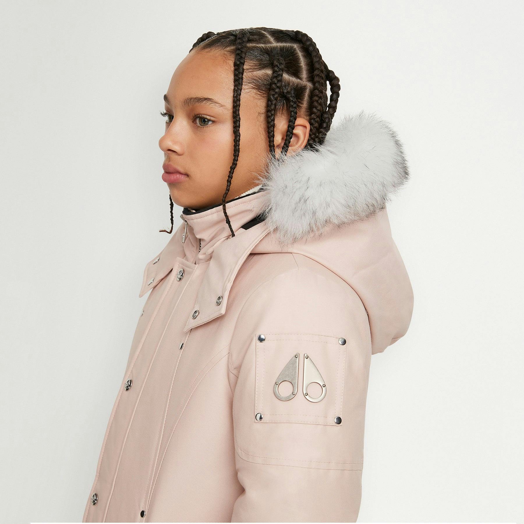 MOOSE KNUCKLES Unisex Parka with Shearling Hood - Dusty Rose