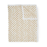 Cotton Muslin Quilted Throw - Adobe Checker