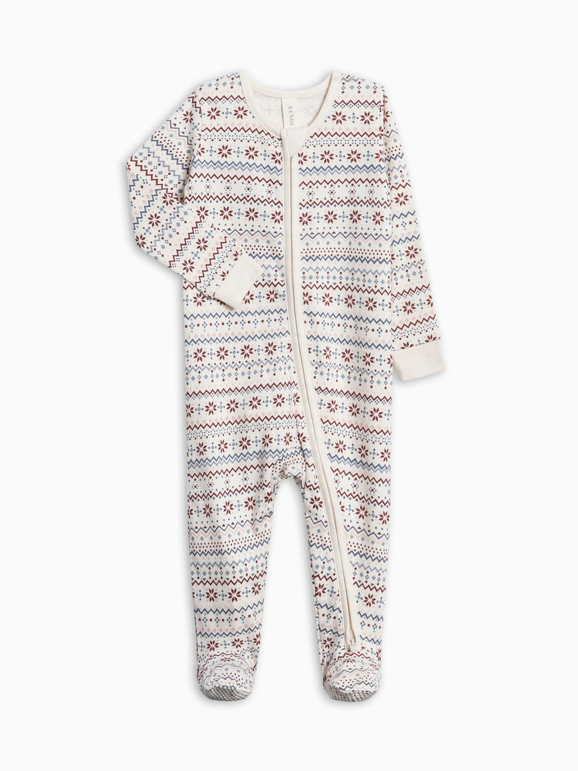 Peyton Zipper Sleeper - Bluen Fairisle