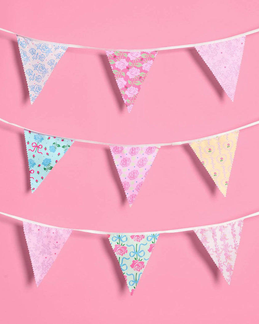 Tea Party Bunting Banner - pastel garland