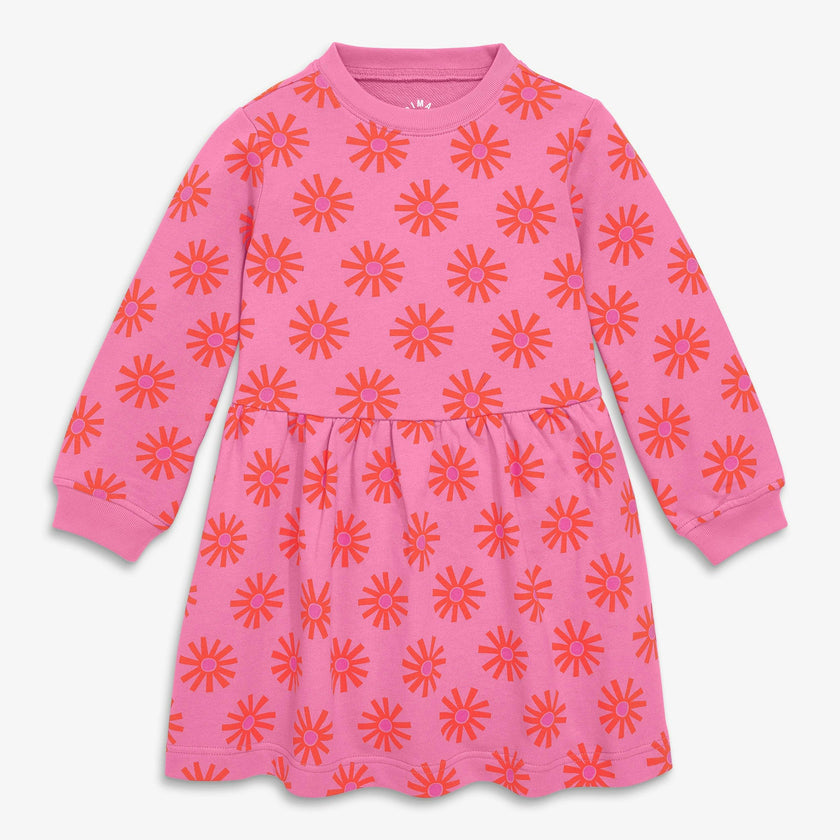 Kids easy sweatshirt dress in dandelions