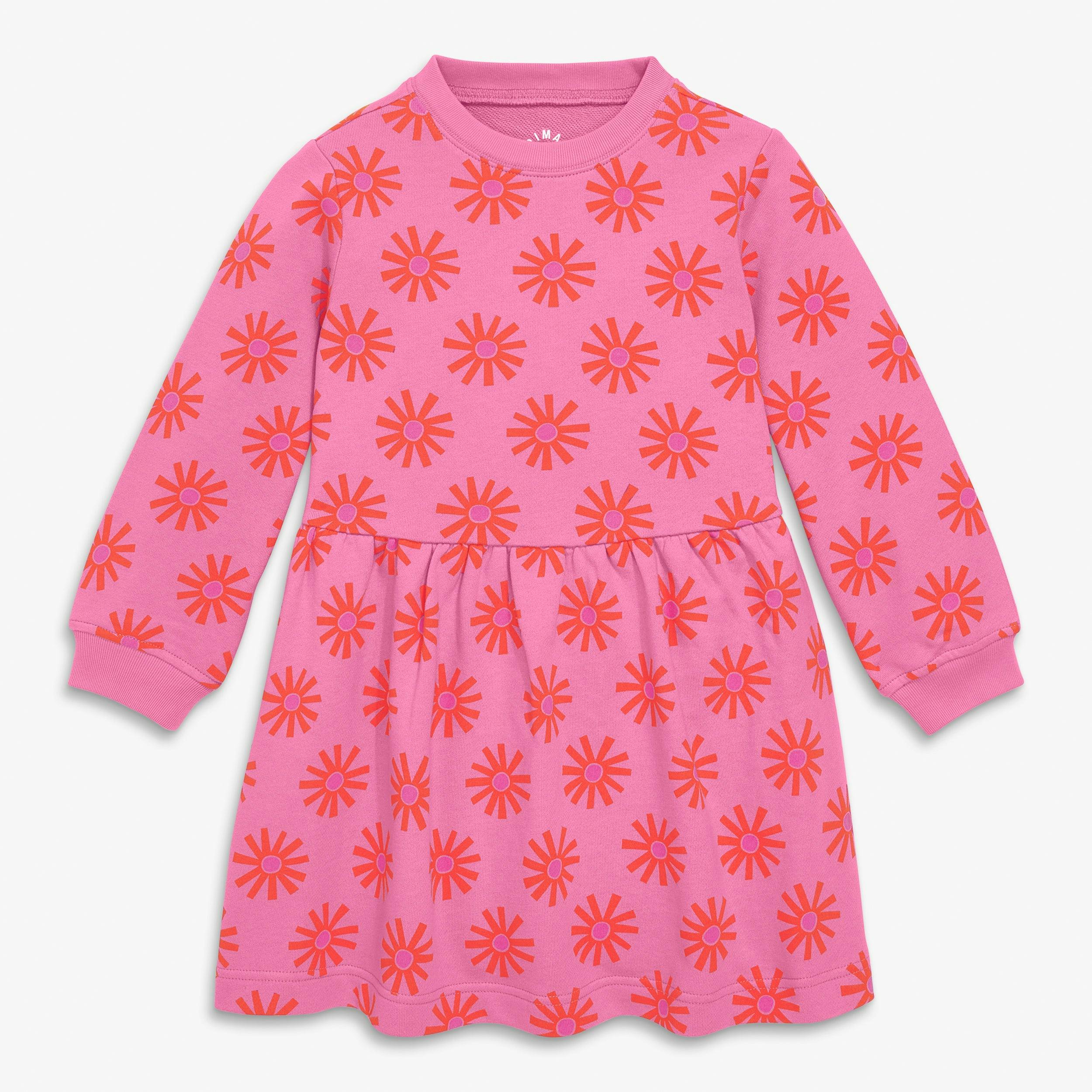 Kids easy sweatshirt dress in dandelions