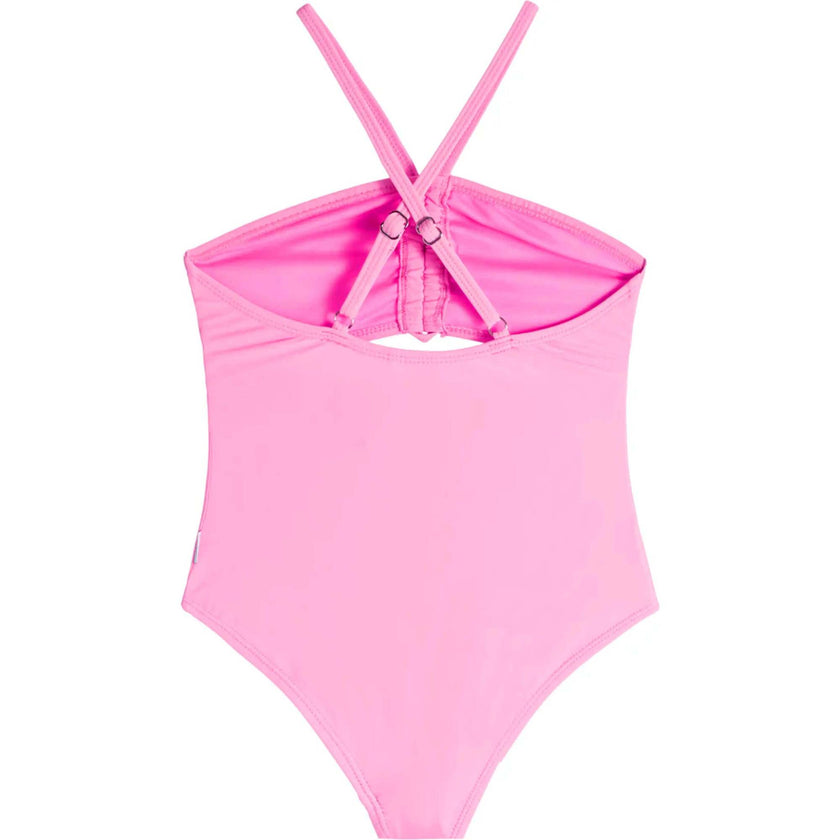 Eliana Rosette Halter One Piece Swimsuit - Pink Pink, Pink