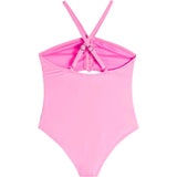 Eliana Rosette Halter One Piece Swimsuit - Pink Pink, Pink