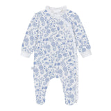 Floral Bunnies Pima Cotton Baby One-Piece Pajamas