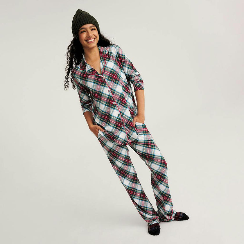 Portia Plaid Women's Luxe Pajama Pant Set