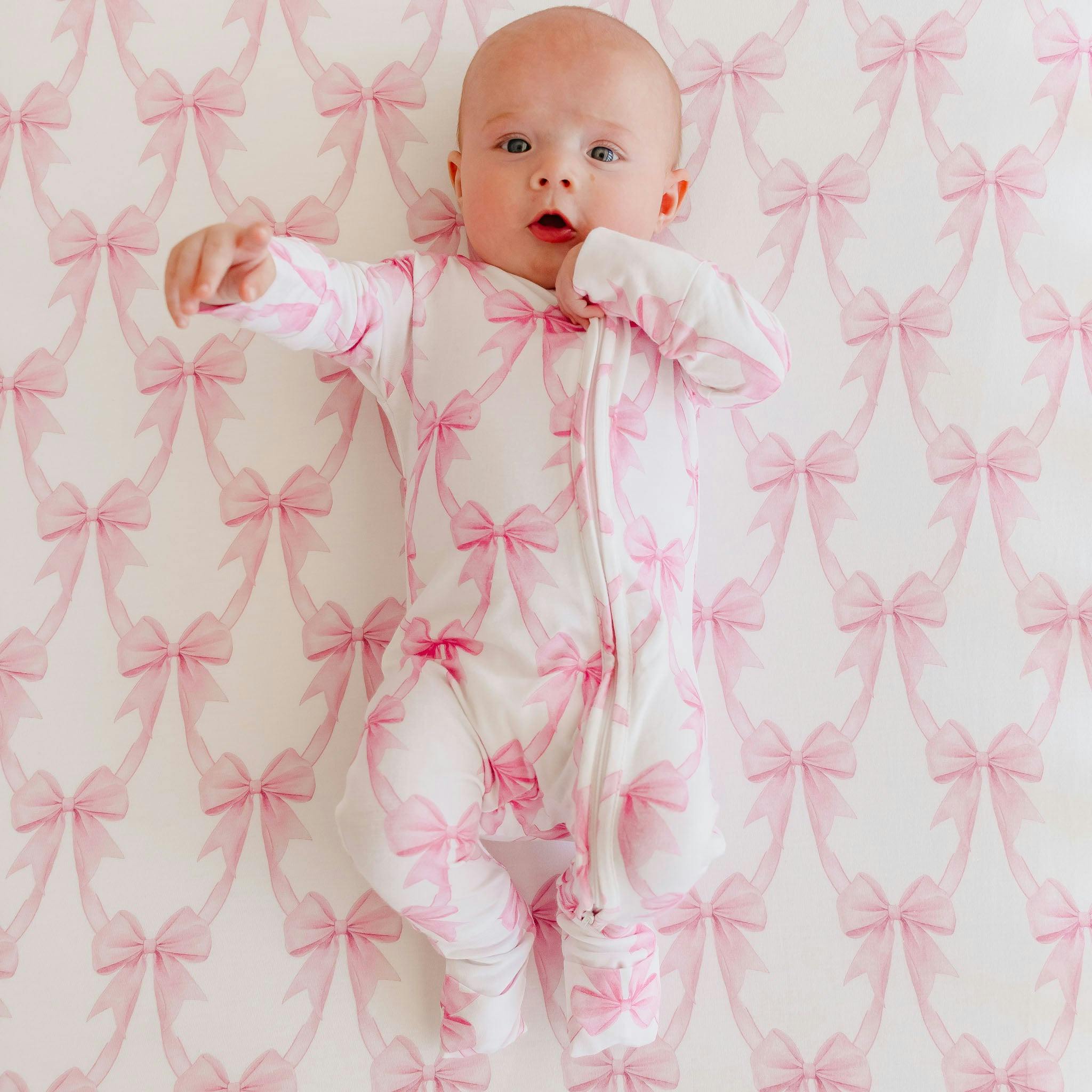 Bamboo Convertible Zip-Up Footie Pajama - Bow My Gosh