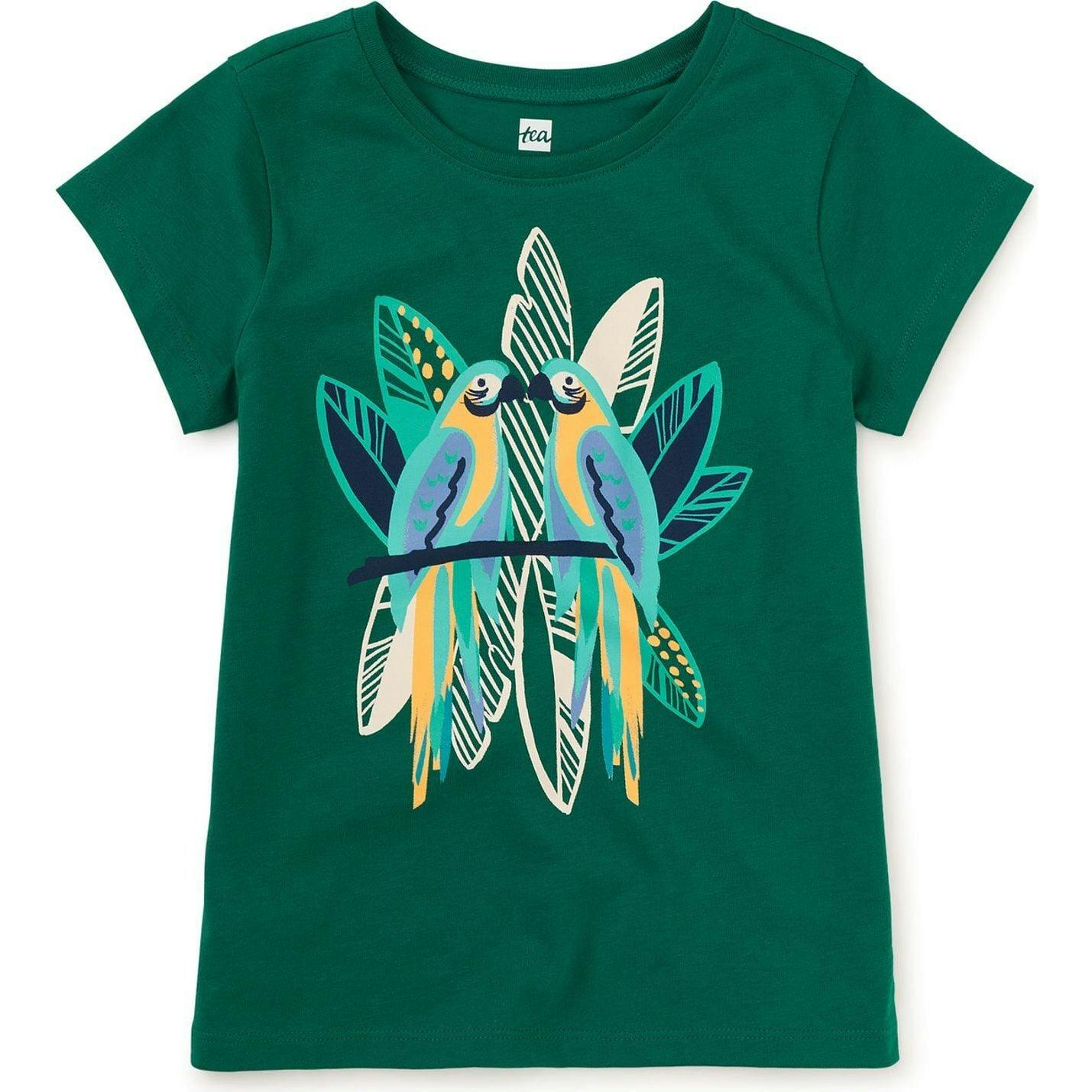 Macaw Friends Graphic Tee, Green