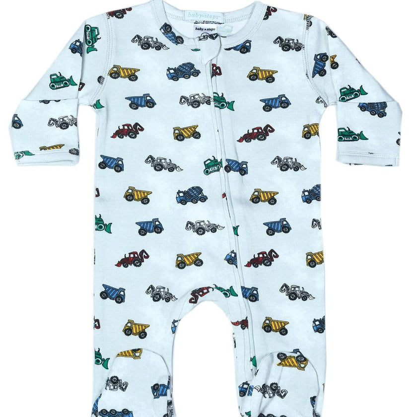 Baby Tie Dye Zipper Footie - Construction