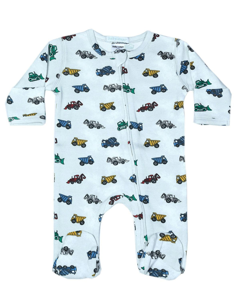 Baby Tie Dye Zipper Footie - Construction