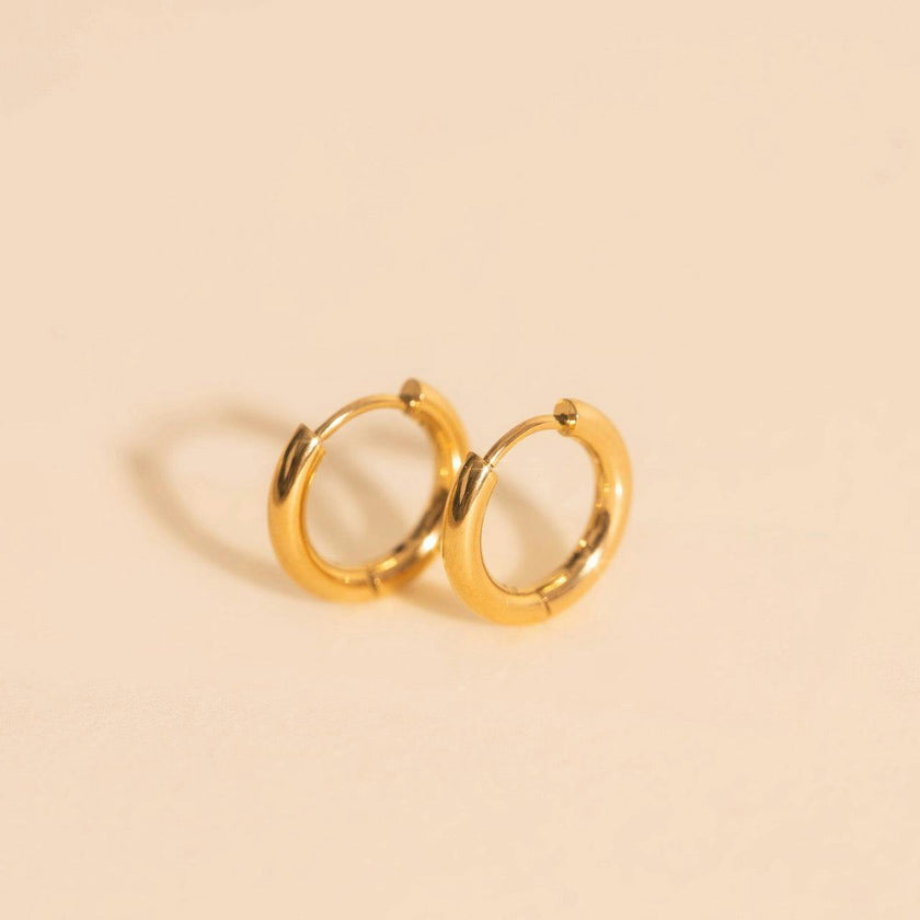 Mini Rounded Huggie Hoop Earrings