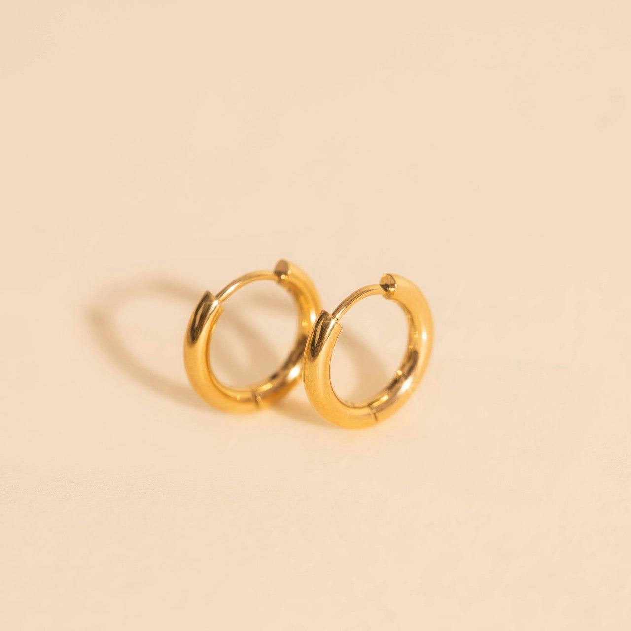 Mini Rounded Huggie Hoop Earrings