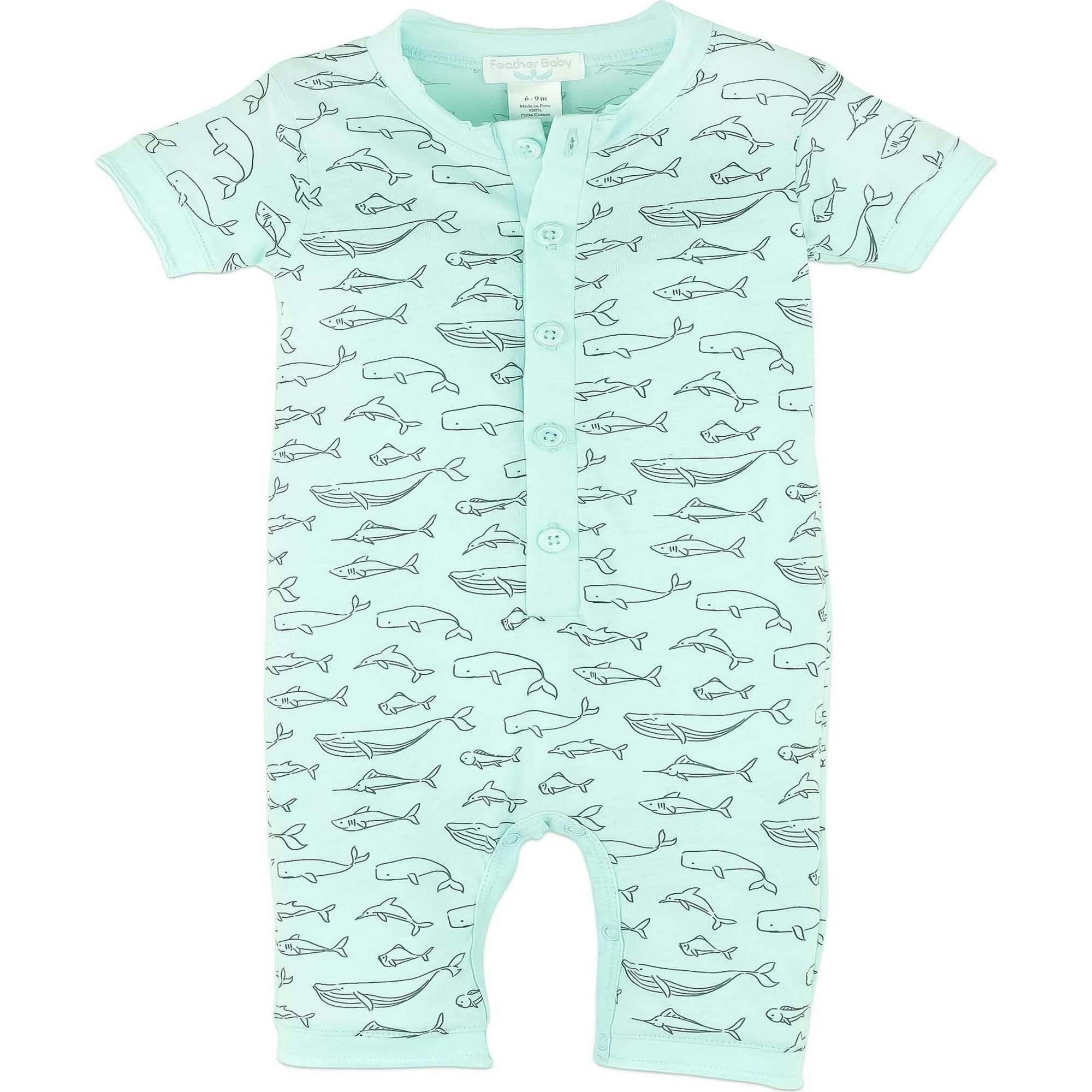 Henley Romper, Blue