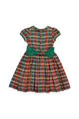 VICTOIRE TARTAN SMOCKED DRESS