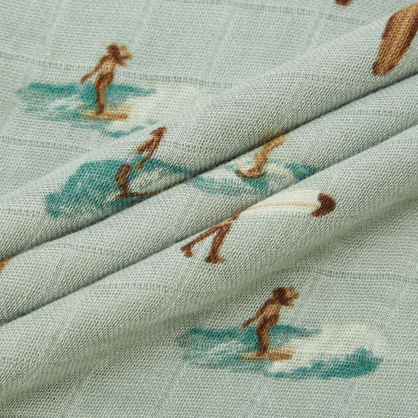Vintage Surf Hooded Swaddle Blanket