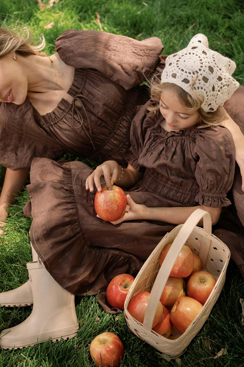Mini Maleah Dress in Warm Cocoa