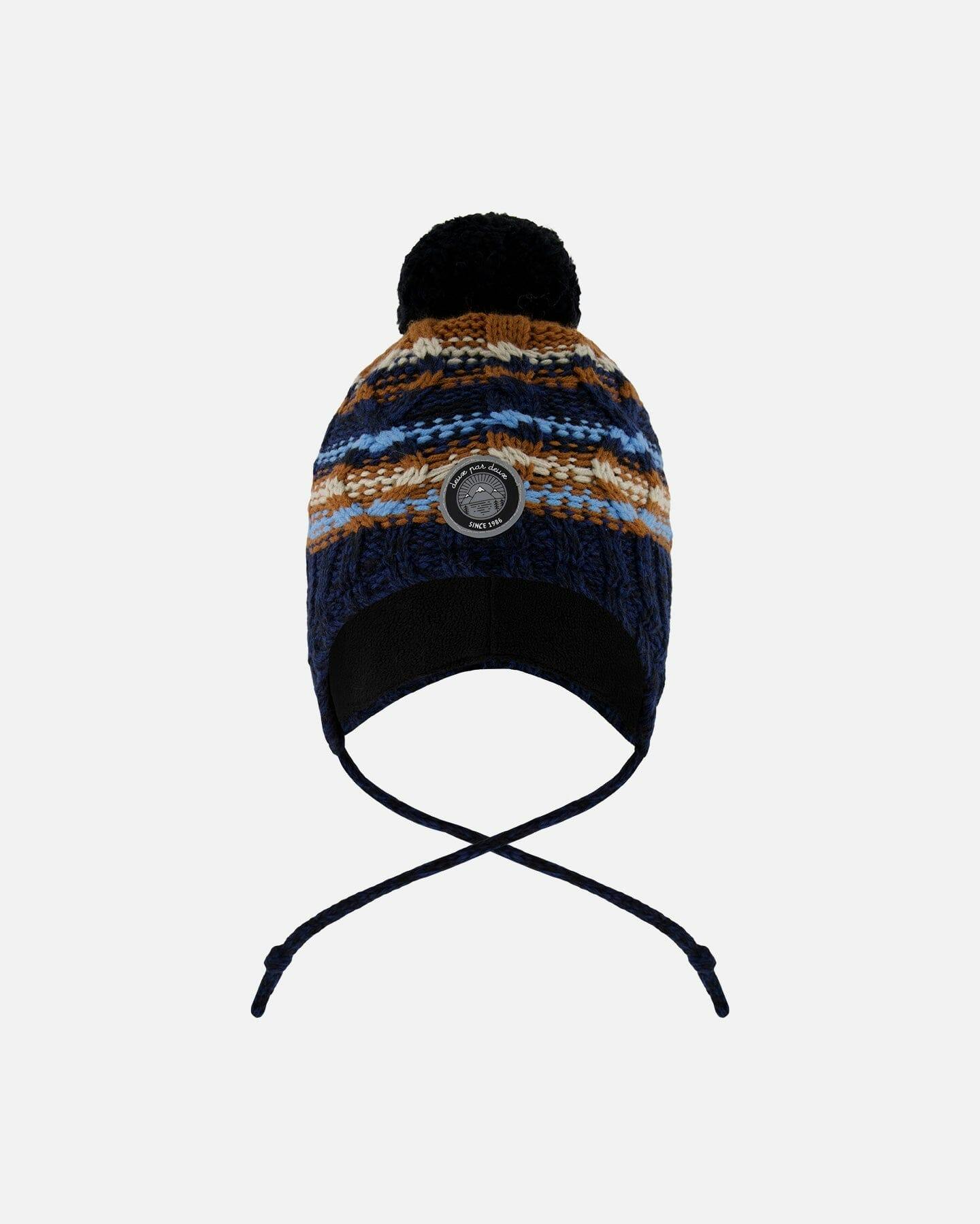 Lined Peruvian Knit Winter Hat with Pompom