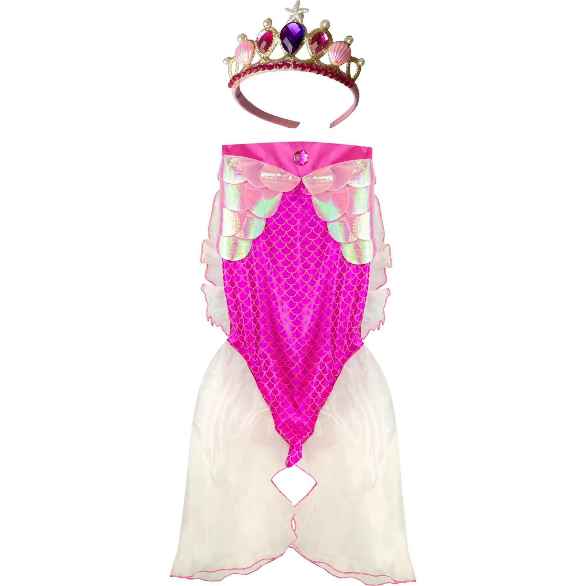 Mermaid Glimmer Skirt Set with Headband
