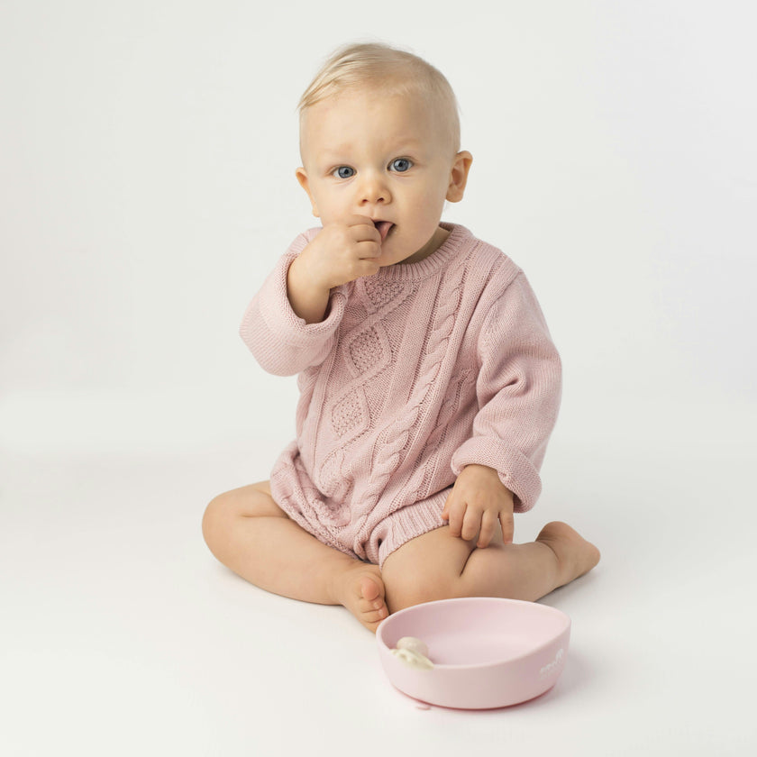 Silicone Baby Plate Bowl - Rose
