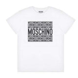 White Short Sleeve T-Shirt with Logo Print