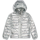 Kids metallic lightweight puffer jacket