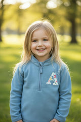 Liberty of London Children's Personalised Fleece - Dusty blue