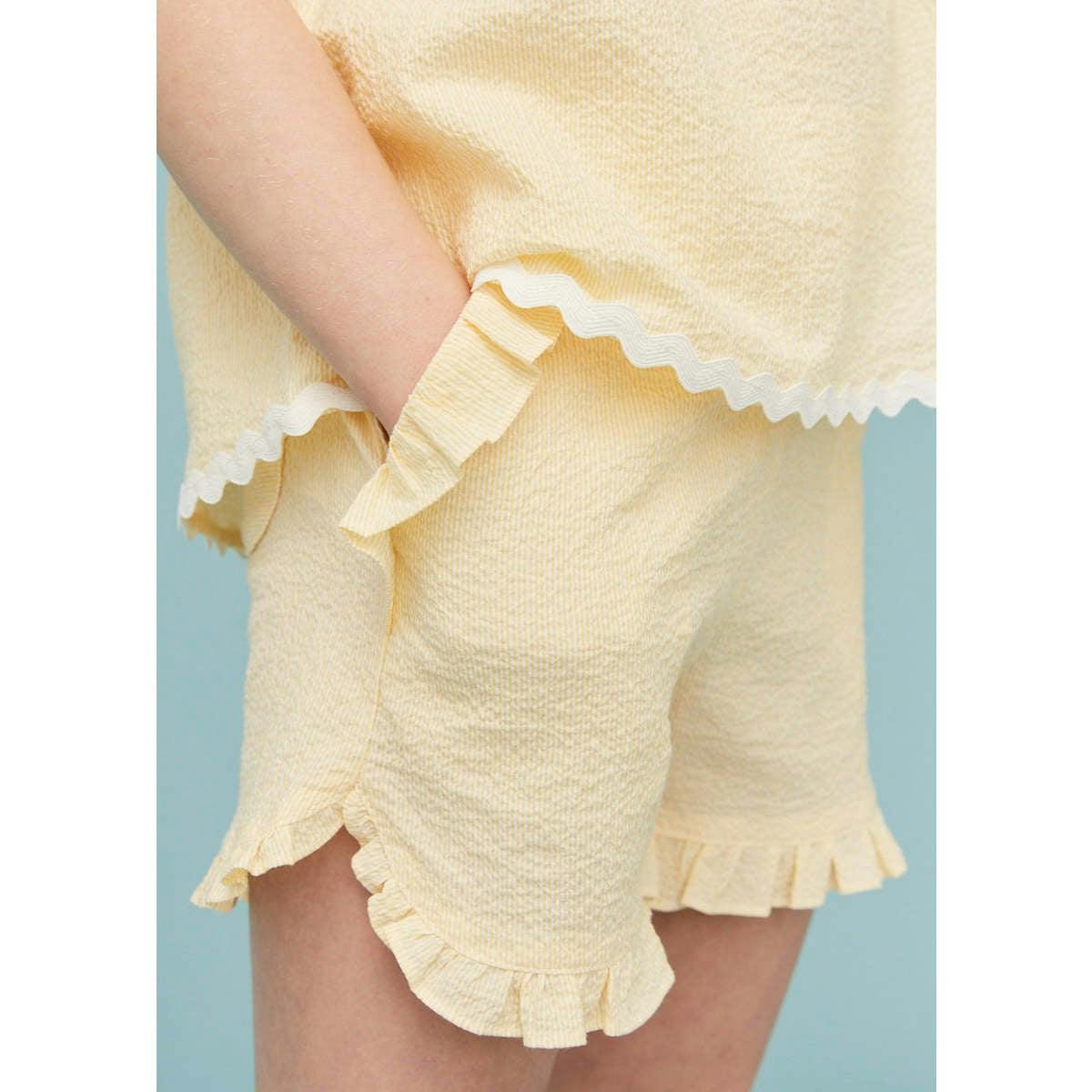 Seersucker Girl Frill Shorts