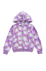 Soft Fleece Zip Up, Flying Unicorn