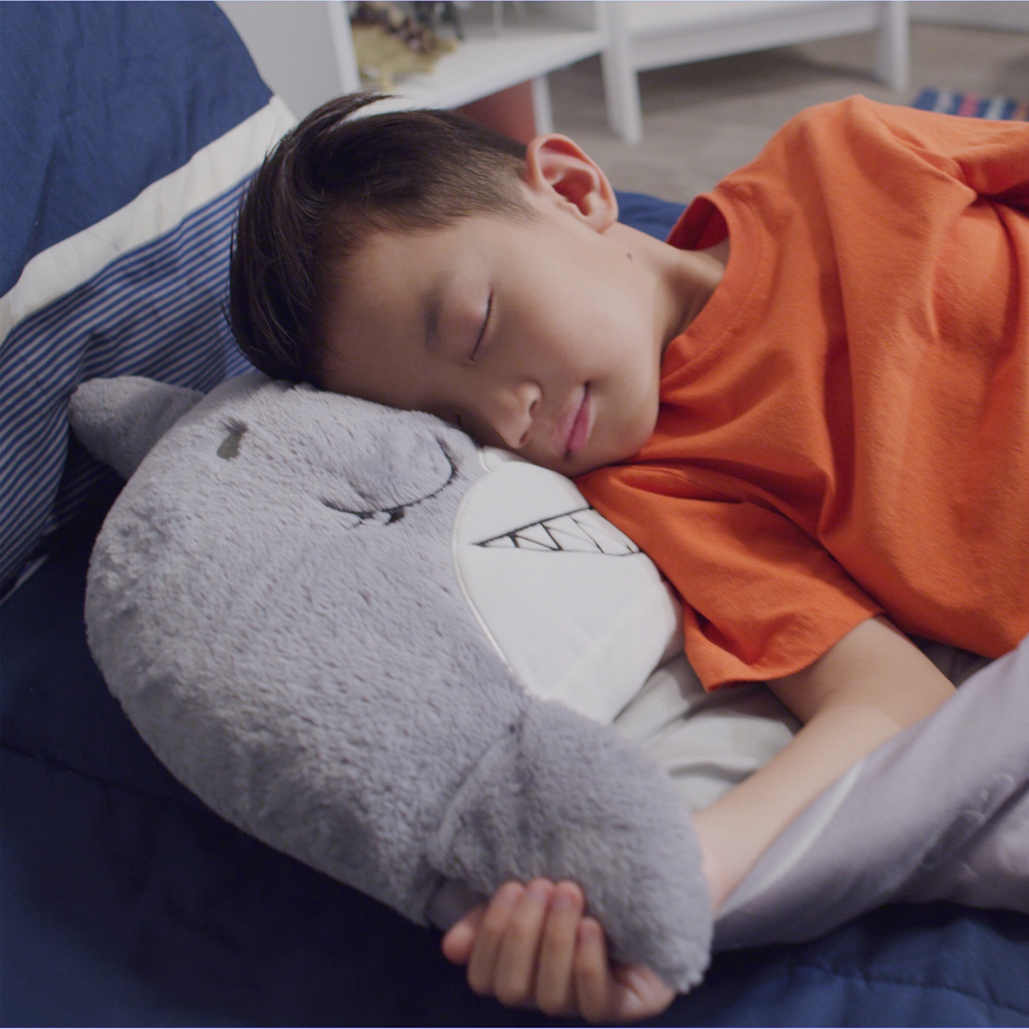 Happy Nappers: Pillow & Sleepy Sack: Med - Grey Shark