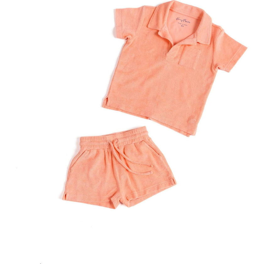 The Tropicana - Boys Coral Terry Polo
