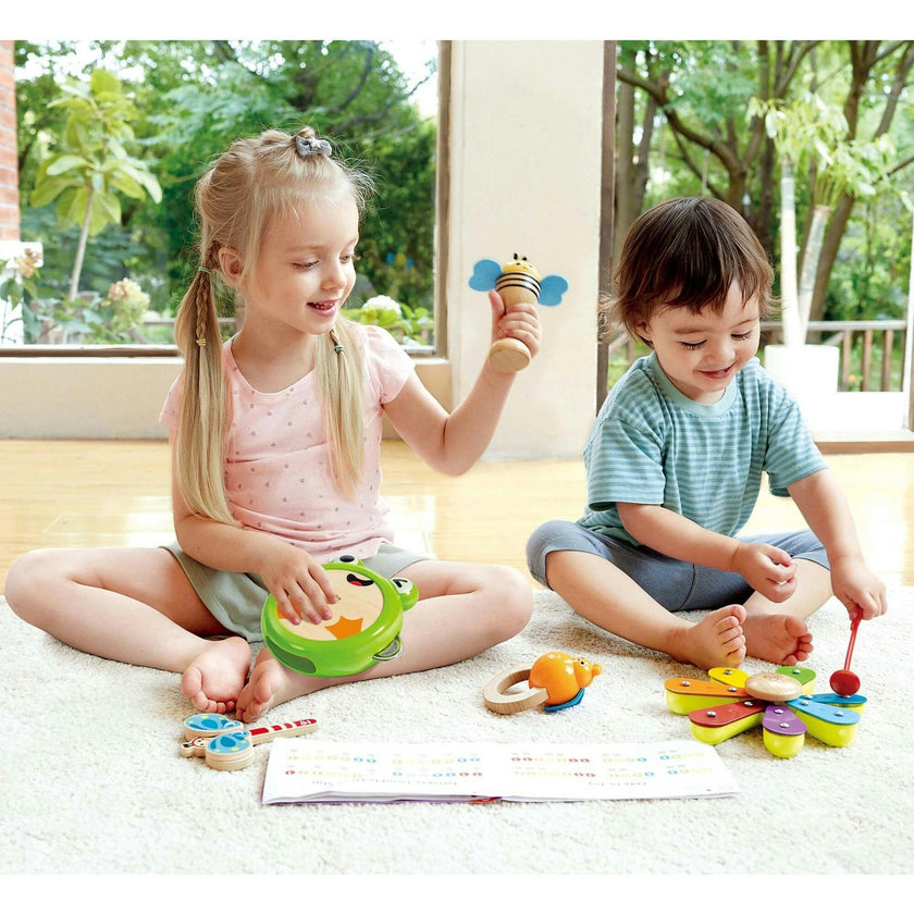 Hape: Nature Band Rhythm Kit - 5pc Music Instrument Toy Set