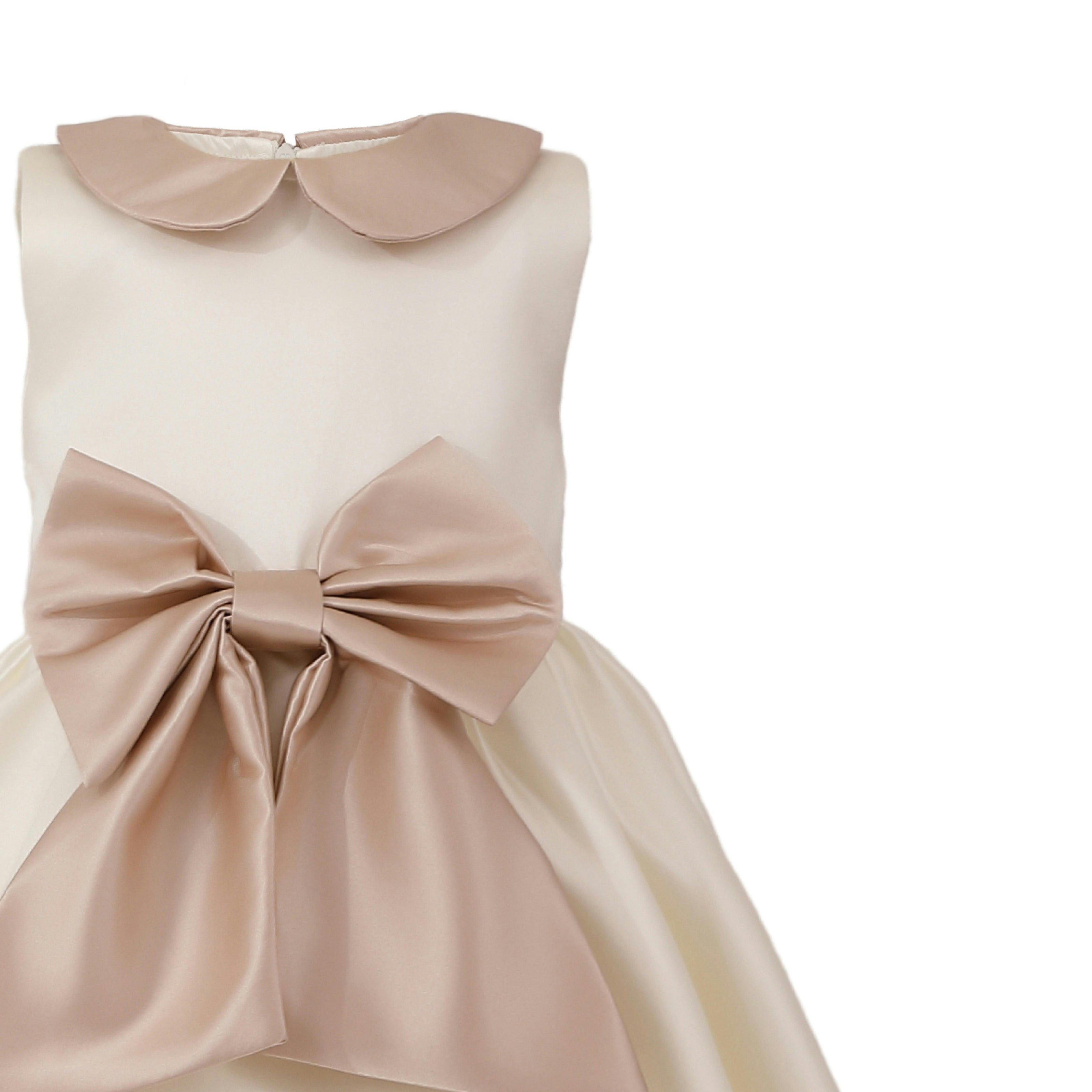 Cream Elaria Petal Bow Gown