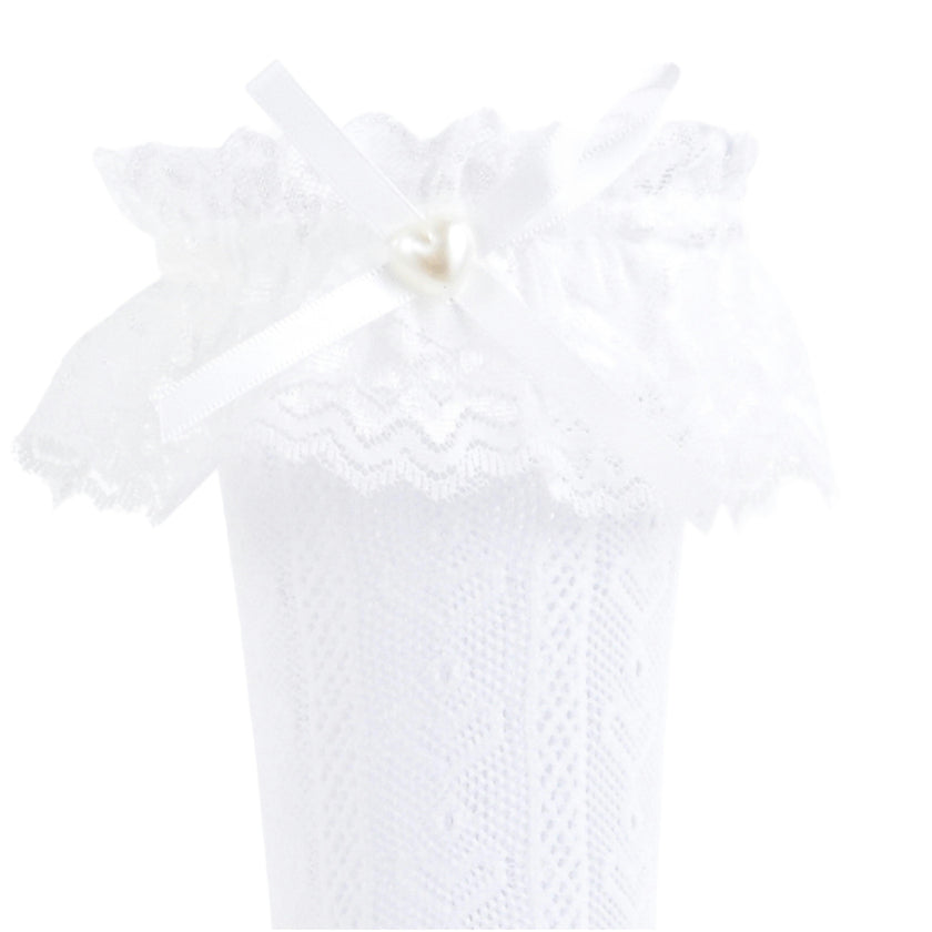 Heart Lace Ribbon Socks