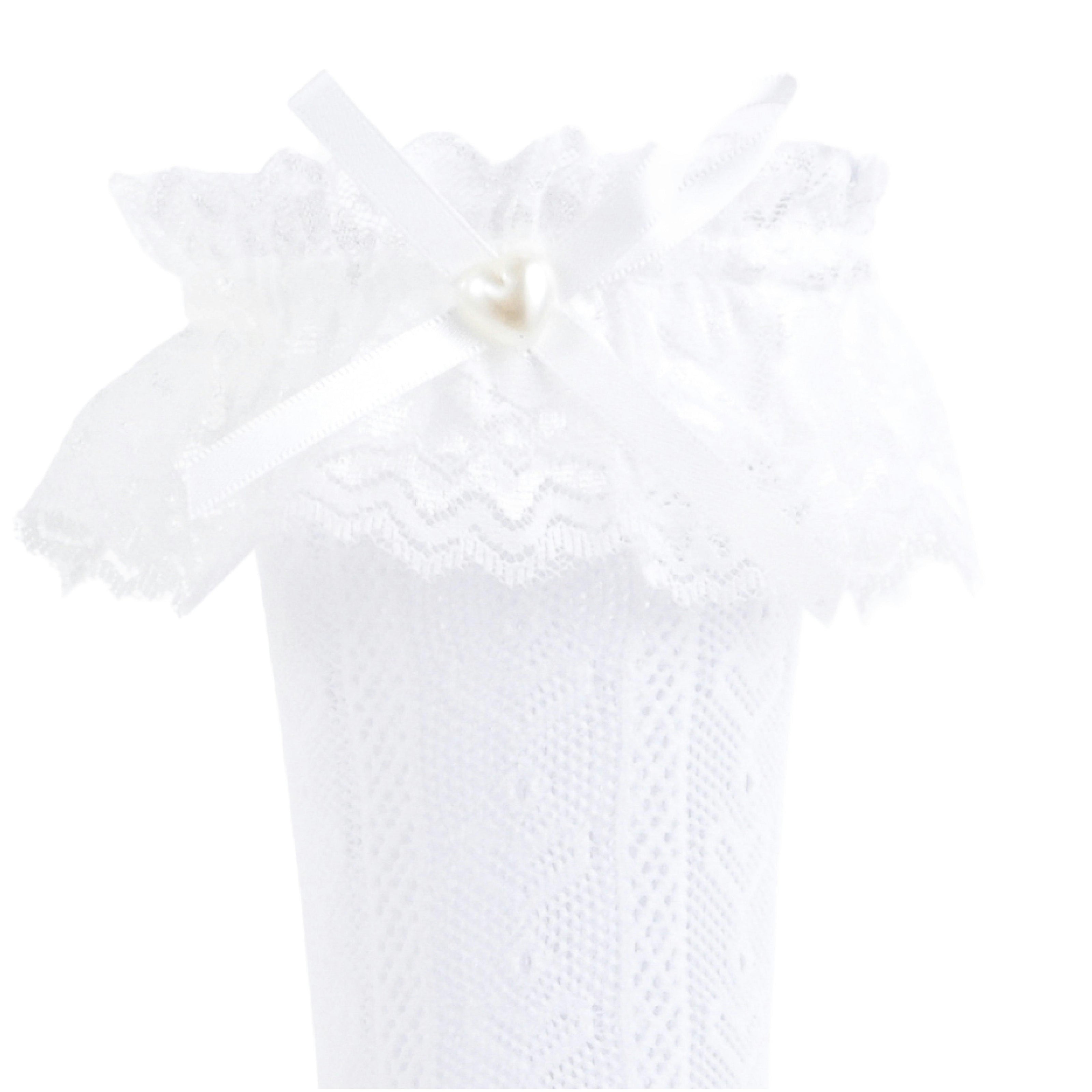 Heart Lace Ribbon Socks