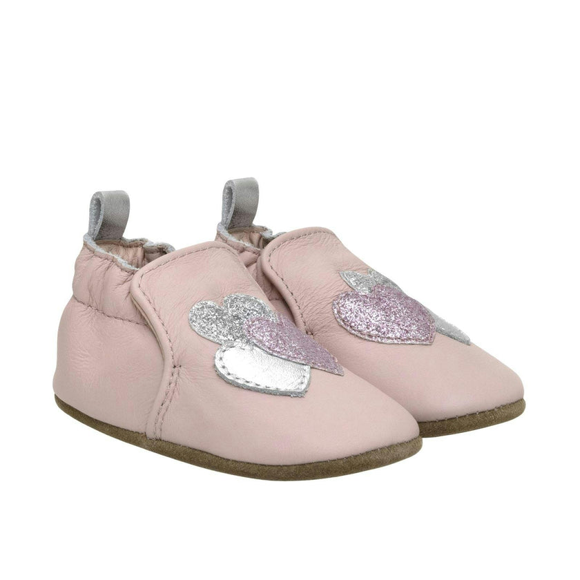 Heart Sparkle Lt Pink Soft Sole