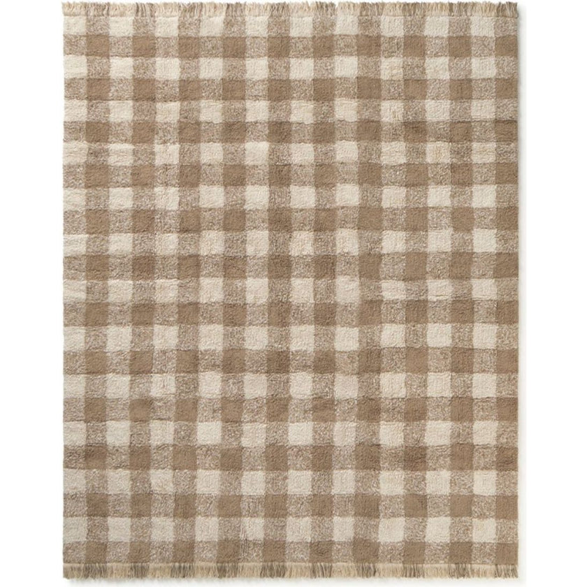 Washable Rug Vichy Marron