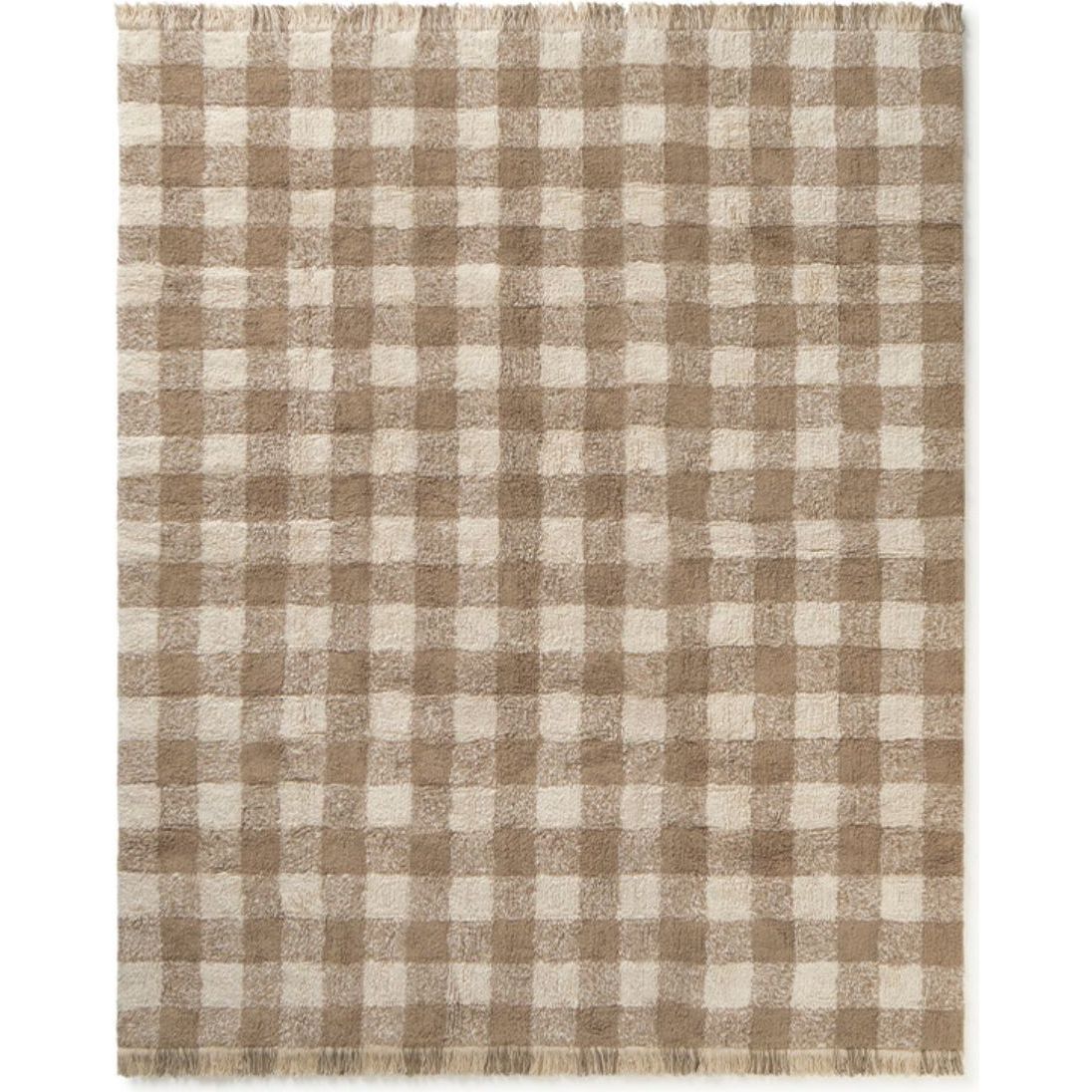Washable Rug Vichy Marron
