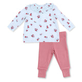 Alyssa Floral - Long Sleeve Ruffle Top and Pant