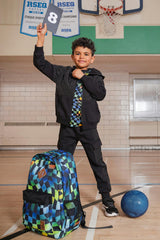 Little Boy Checkered Practical Spacious Durable Backpack