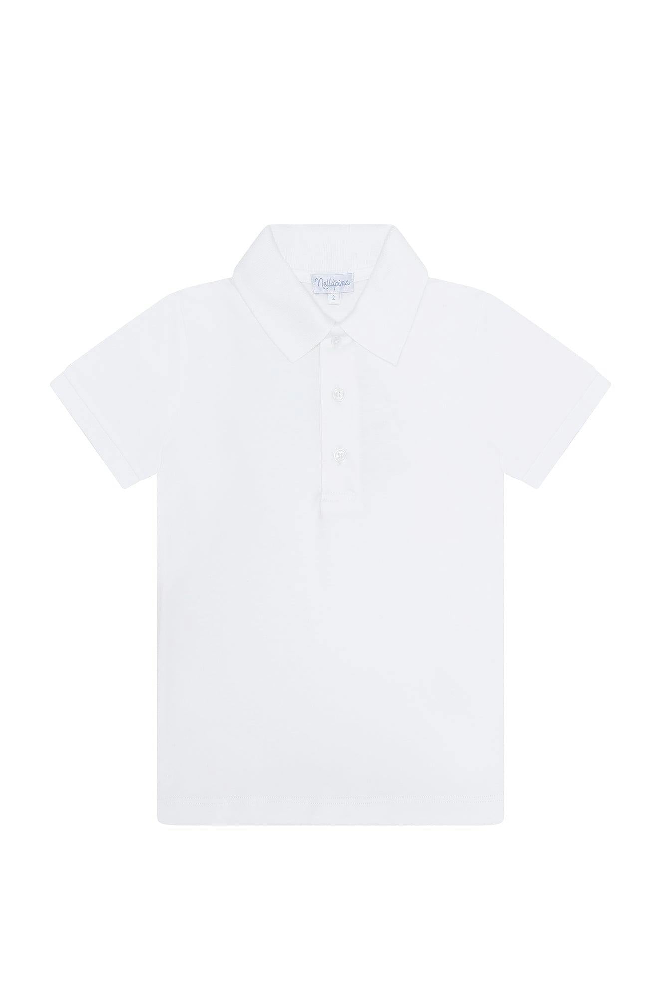 White Pima Cotton Polo Shirt