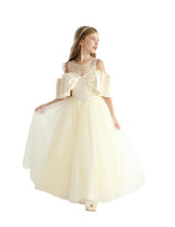 Champagne Tulle Bow Amica Dress