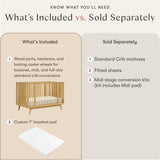 Palma 8-In-1 Convertible All-Stages® Crib W/ Bassinet & Toddler Bed Kits In