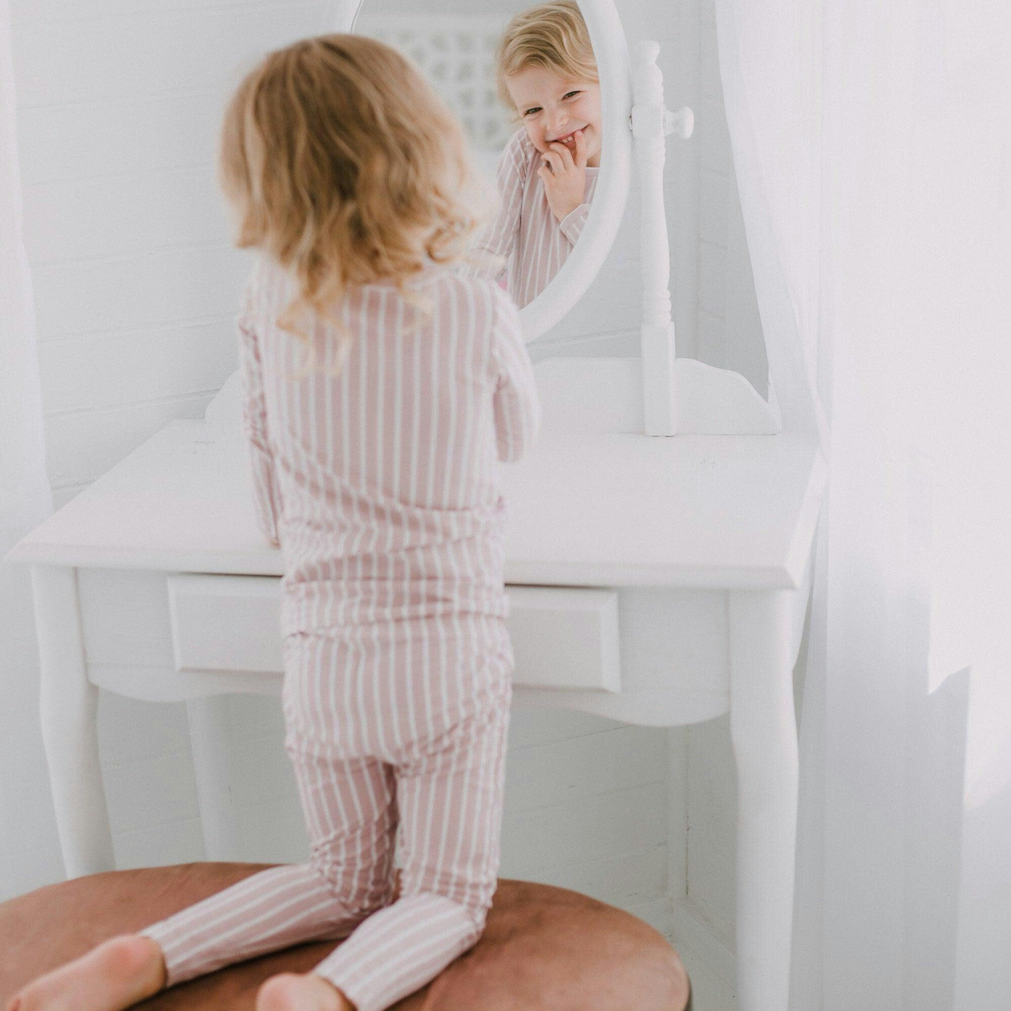 Vertical Pinstripe Loungewear Set