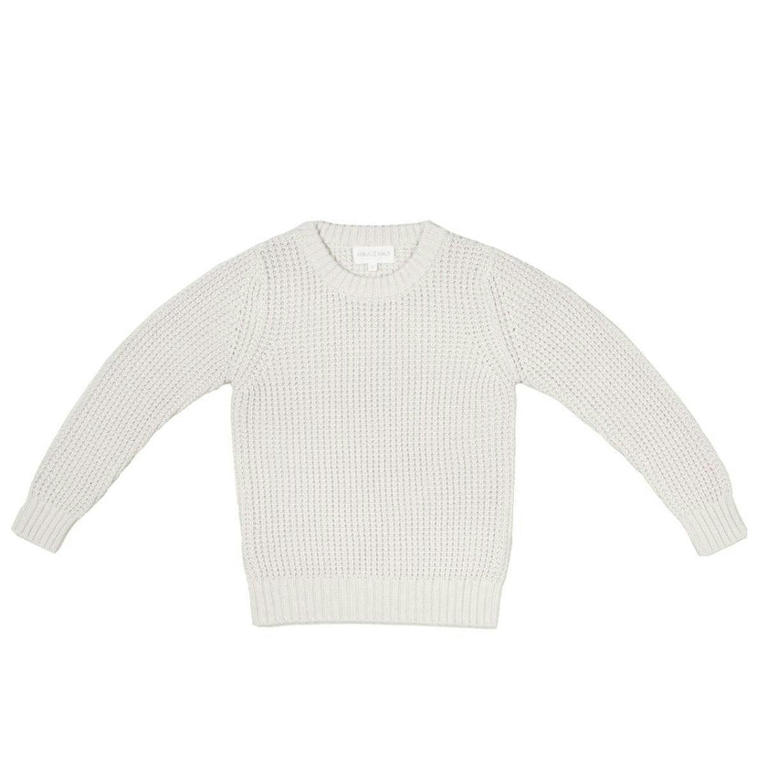 Waffle Knit Jumper | Chalk