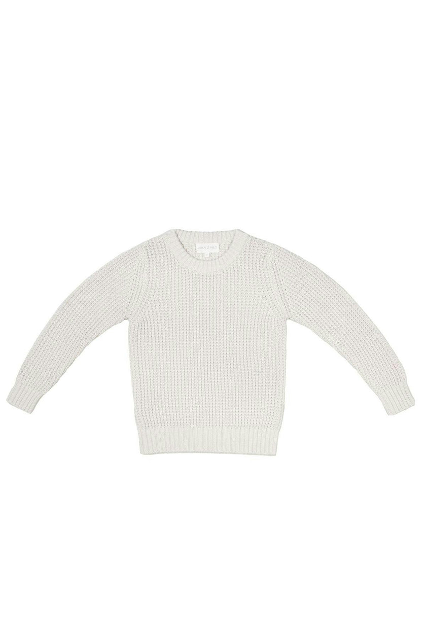 Waffle Knit Jumper | Chalk